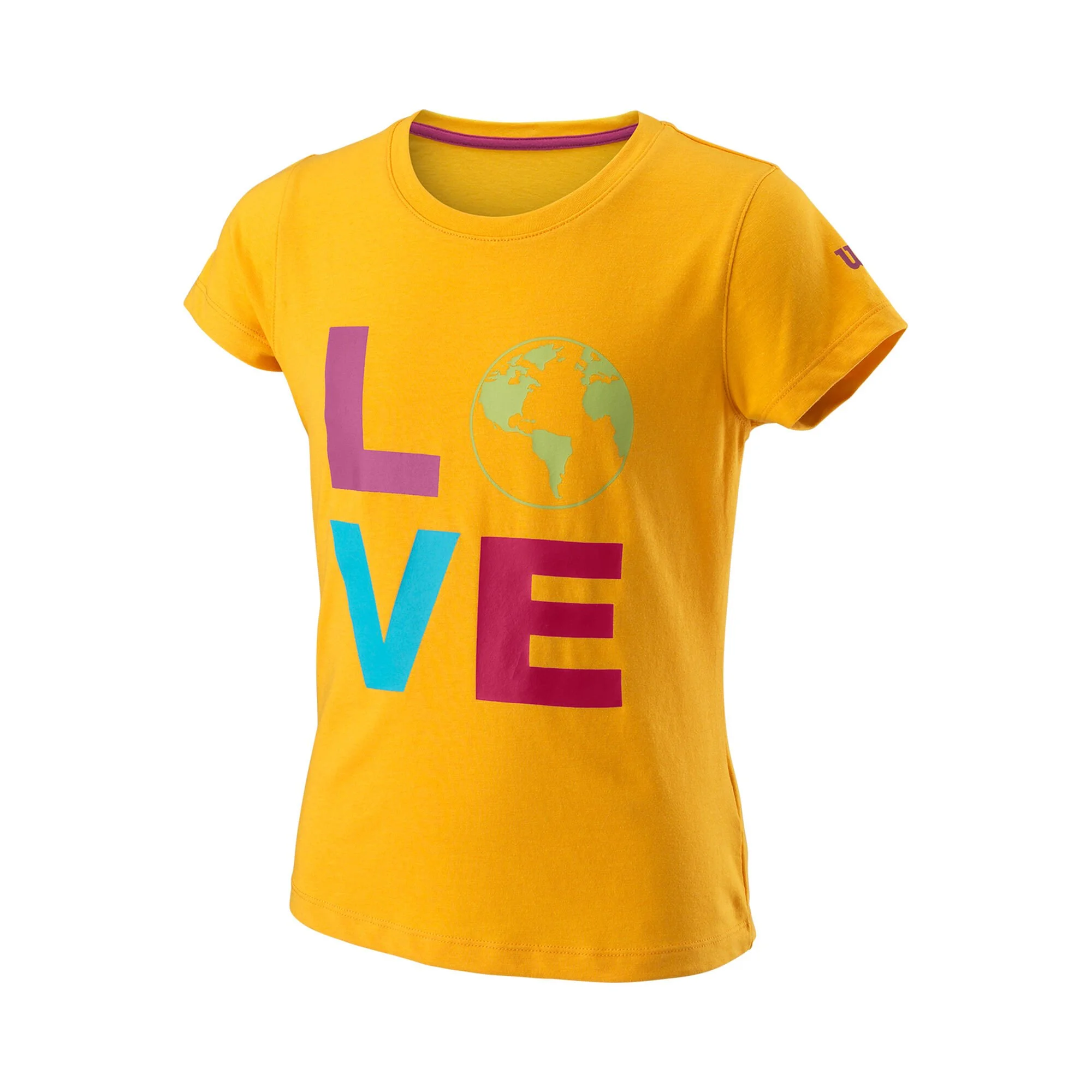 Wilson Love Earth Tech Maglietta Ragazze - Giallo, Multicolore 1 Wilson Love Earth Tech Maglietta Ragazze - Giallo, Multicolore