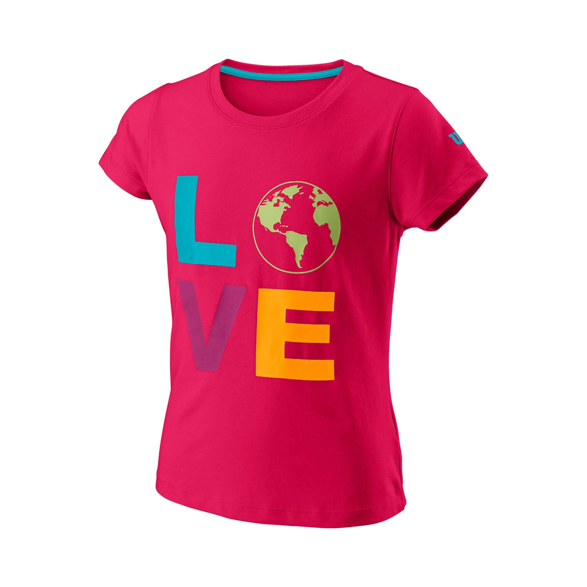 Wilson Love Earth Tech Maglietta Ragazze - Rosa, Multicolore 1 Wilson Love Earth Tech Maglietta Ragazze - Rosa, Multicolore