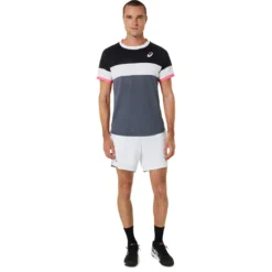 Asics Match Top Tee Maglietta Uomini - Nero, Rosso -Negozio di articoli sportivi da tennis 05304000 18