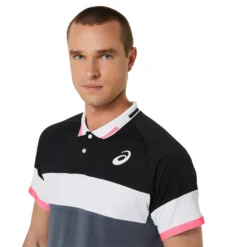 Asics Match Polo Uomini - Nero, Rosso -Negozio di articoli sportivi da tennis 05306000 16