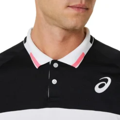 Asics Match Polo Uomini - Nero, Rosso -Negozio di articoli sportivi da tennis 05306000 17