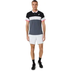 Asics Match Polo Uomini - Nero, Rosso -Negozio di articoli sportivi da tennis 05306000 18