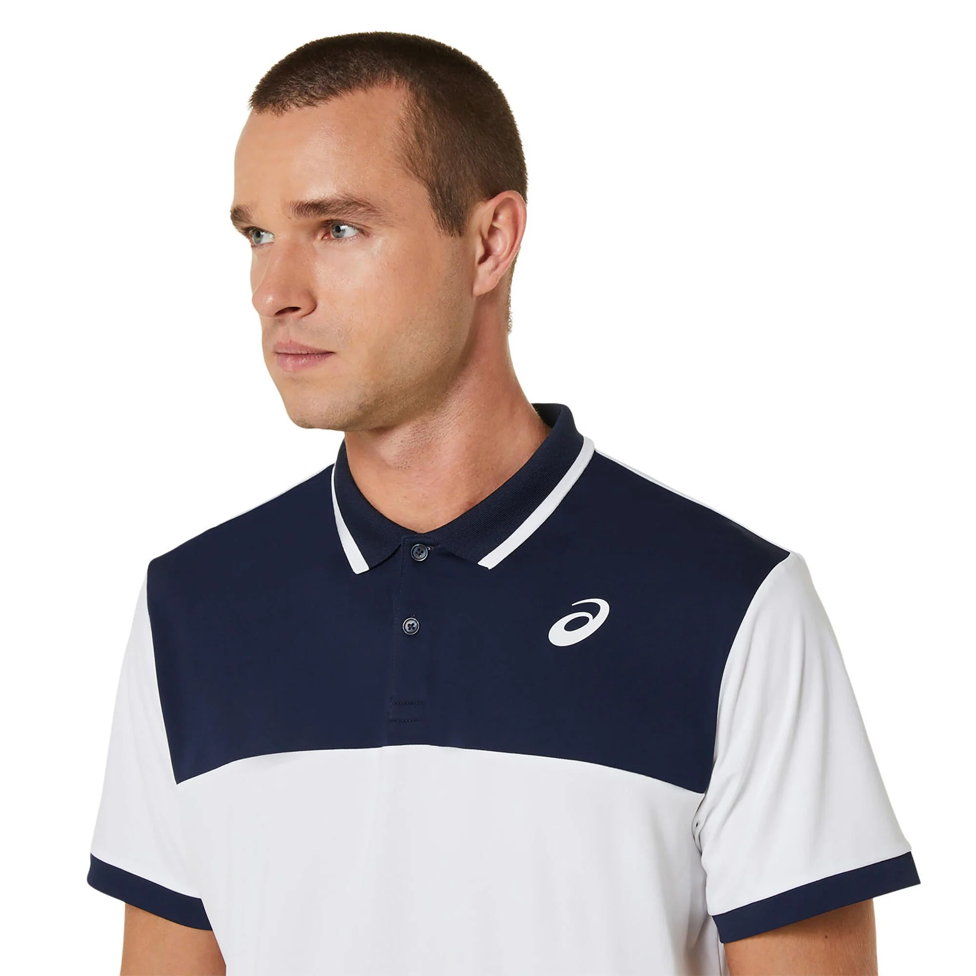 Asics Court Polo Uomini - Bianco, Blu Scuro 6 Asics Court Polo Uomini - Bianco, Blu Scuro - immagine 6
