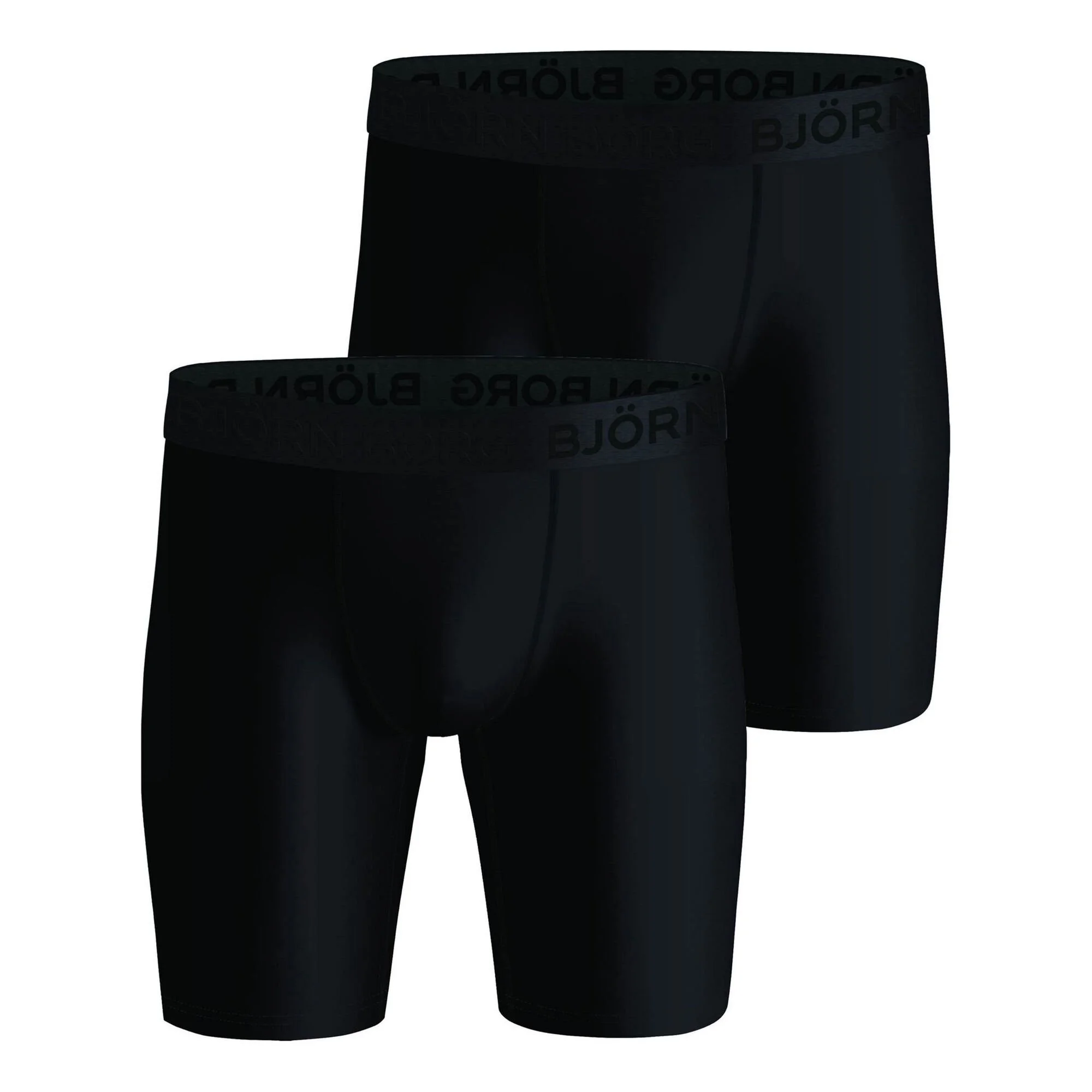 BJØRN BORG Long Leg Boxer Confezione Da 2 Uomini - Nero 1 BJØRN BORG Long Leg Boxer Confezione Da 2 Uomini - Nero