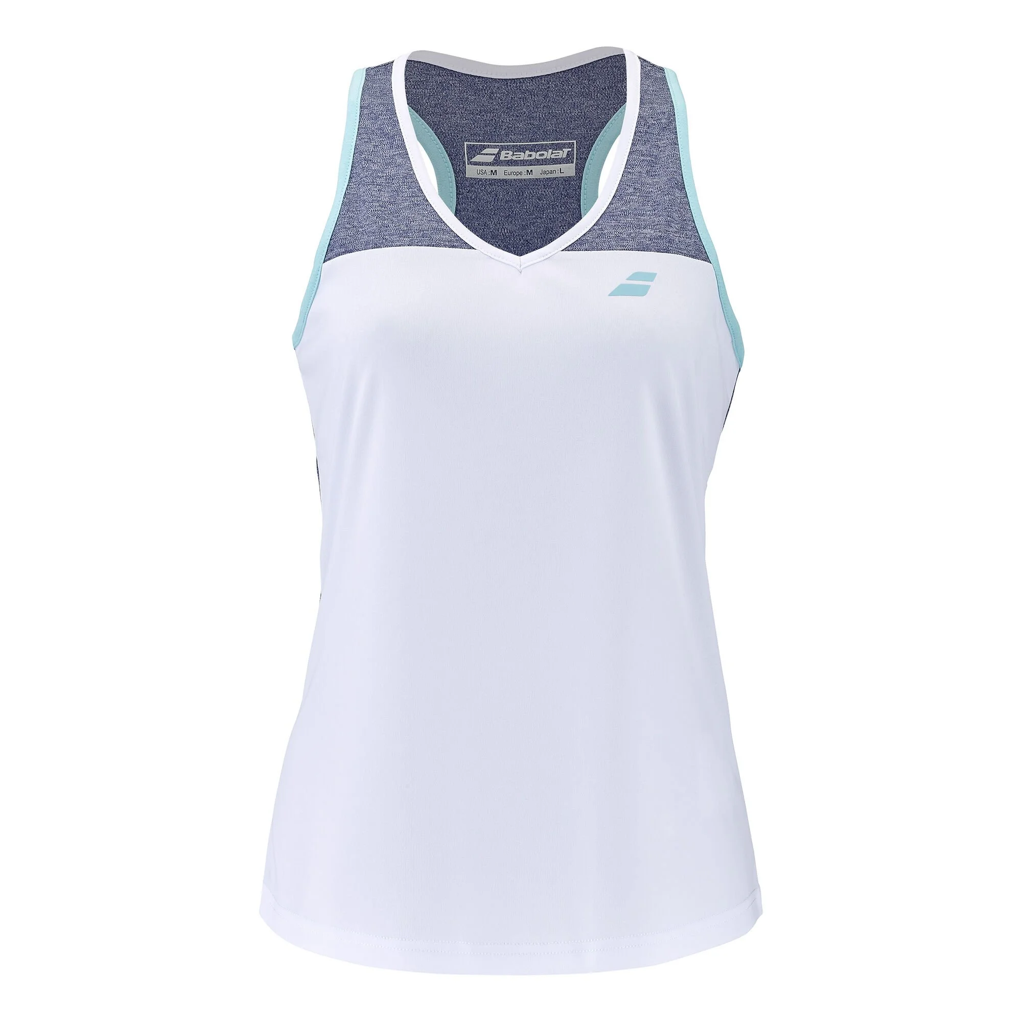 Babolat Play Canottiera Donna - Bianco, Blu 1 Babolat Play Canottiera Donna - Bianco, Blu