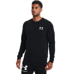 Under Armour Rival Terry LC Manica Lunga Uomini - Nero -Negozio di articoli sportivi da tennis 07949000 13