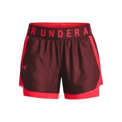 Under Armour Play Up 2in1 Pantaloncini Donna - Rosso Scuro