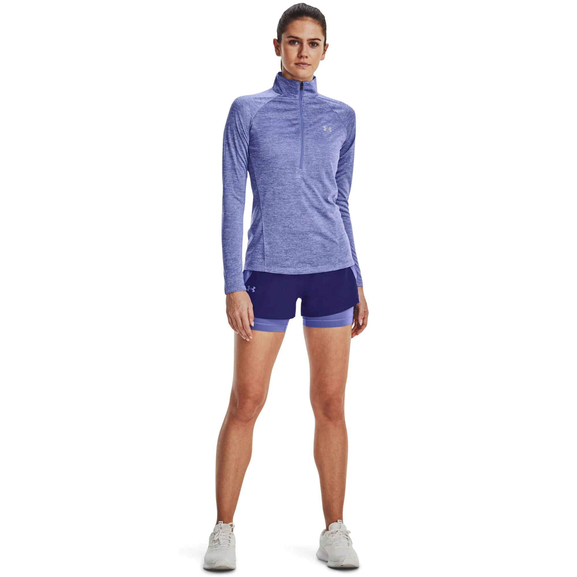 Under Armour Tech Half-Zip Warm Up Twist Manica Lunga Donna - Lilla 5 Under Armour Tech Half-Zip Warm Up Twist Manica Lunga Donna - Lilla - immagine 5