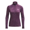 Under Armour Tech Half-Zip Warm Up Twist Manica Lunga Donna - Viola