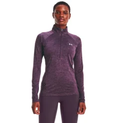 Under Armour Tech Half-Zip Warm Up Twist Manica Lunga Donna - Viola -Negozio di articoli sportivi da tennis 08474000 13