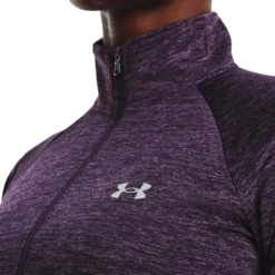 Under Armour Tech Half-Zip Warm Up Twist Manica Lunga Donna - Viola -Negozio di articoli sportivi da tennis 08474000 16
