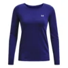 Under Armour Heatgear Manica Lunga Donna - Blu Scuro