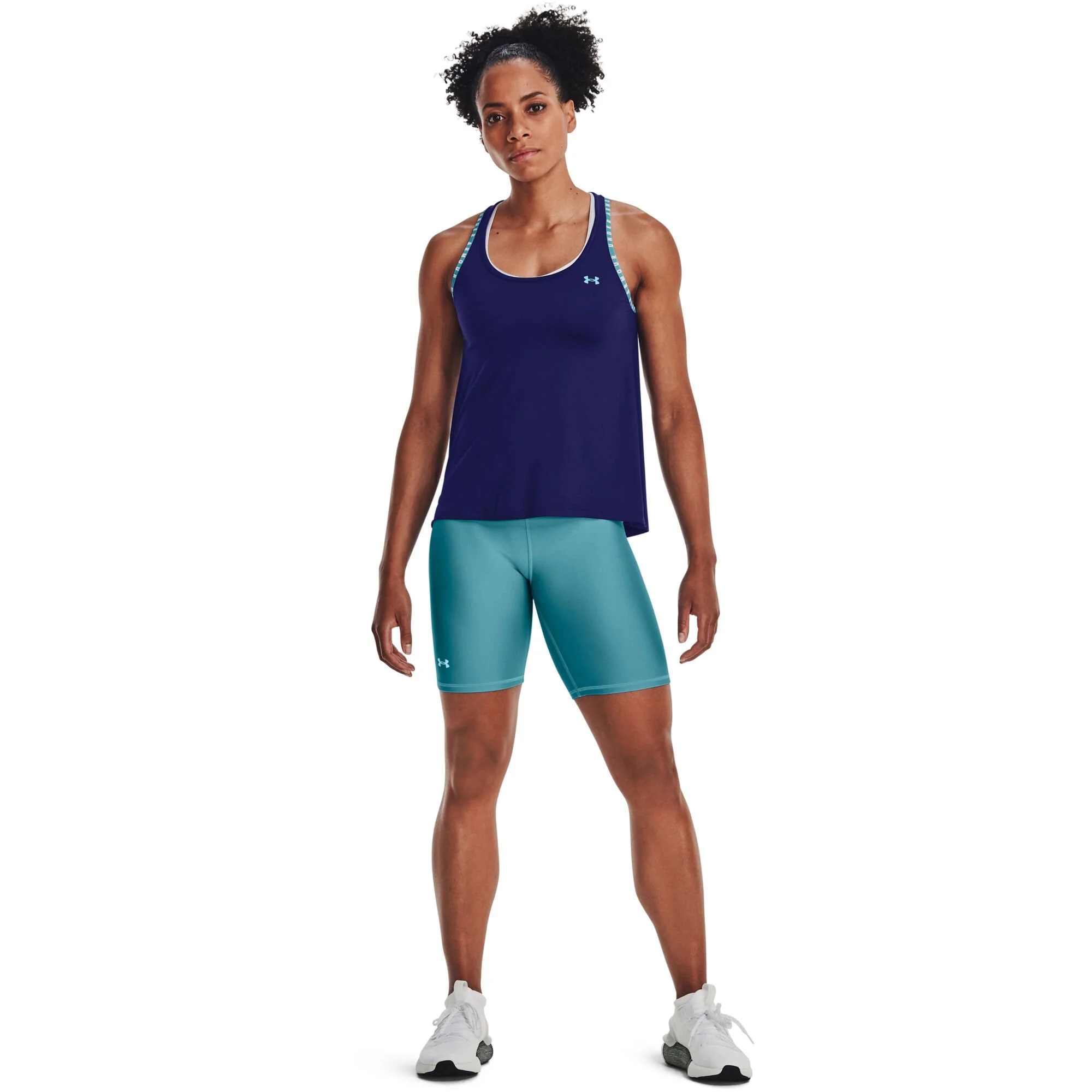 Under Armour Knockout Canottiera Donna - Blu Scuro, Turchese 4 Under Armour Knockout Canottiera Donna - Blu Scuro, Turchese - immagine 4