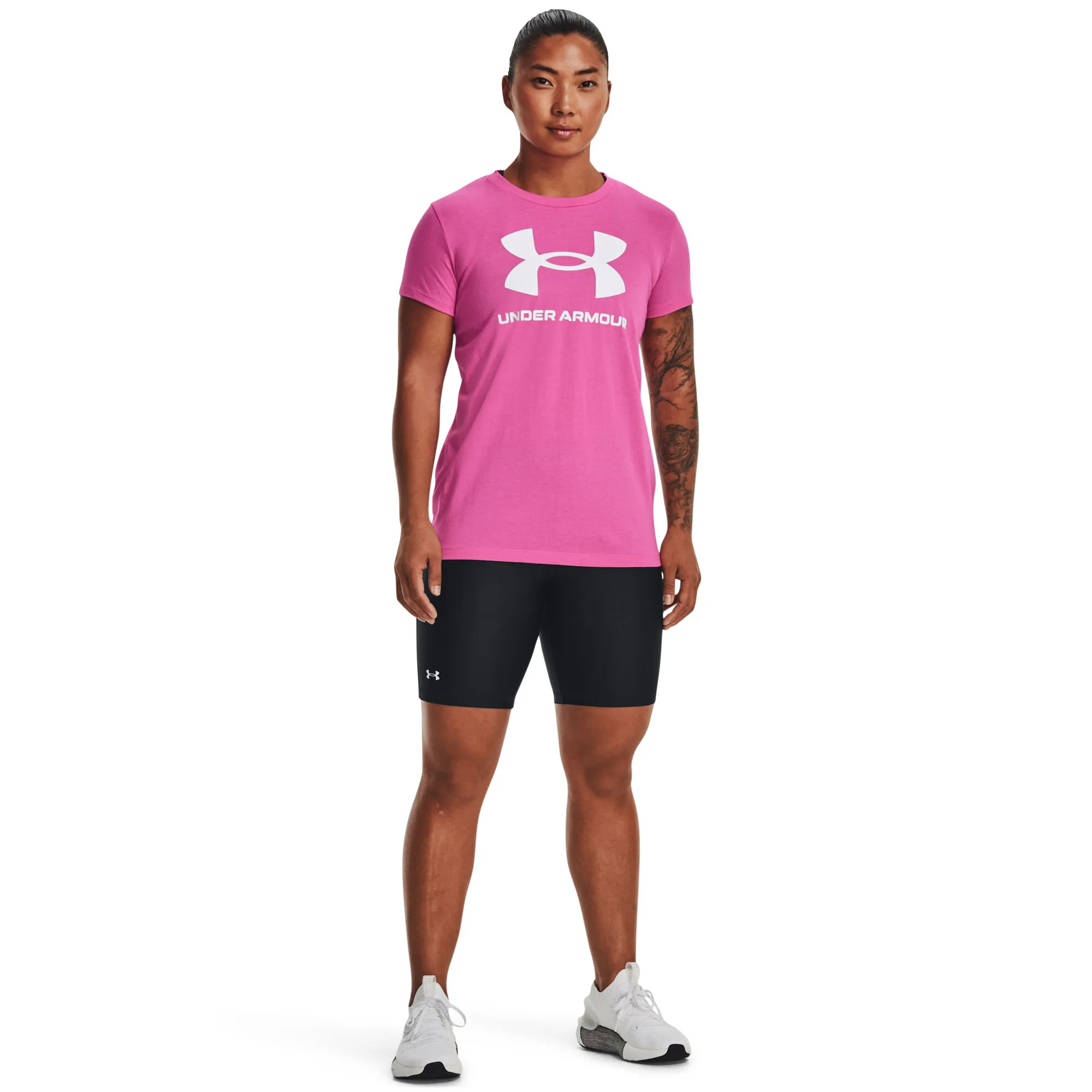 Under Armour Sportstyle Logo Graphic Maglietta Donna - Rosa, Bianco 5 Under Armour Sportstyle Logo Graphic Maglietta Donna - Rosa, Bianco - immagine 5