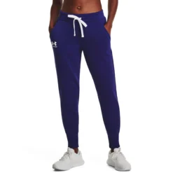 Under Armour Rival Pantalone Da Allenamento Donna - Blu Scuro, Bianco -Negozio di articoli sportivi da tennis 08496000 13