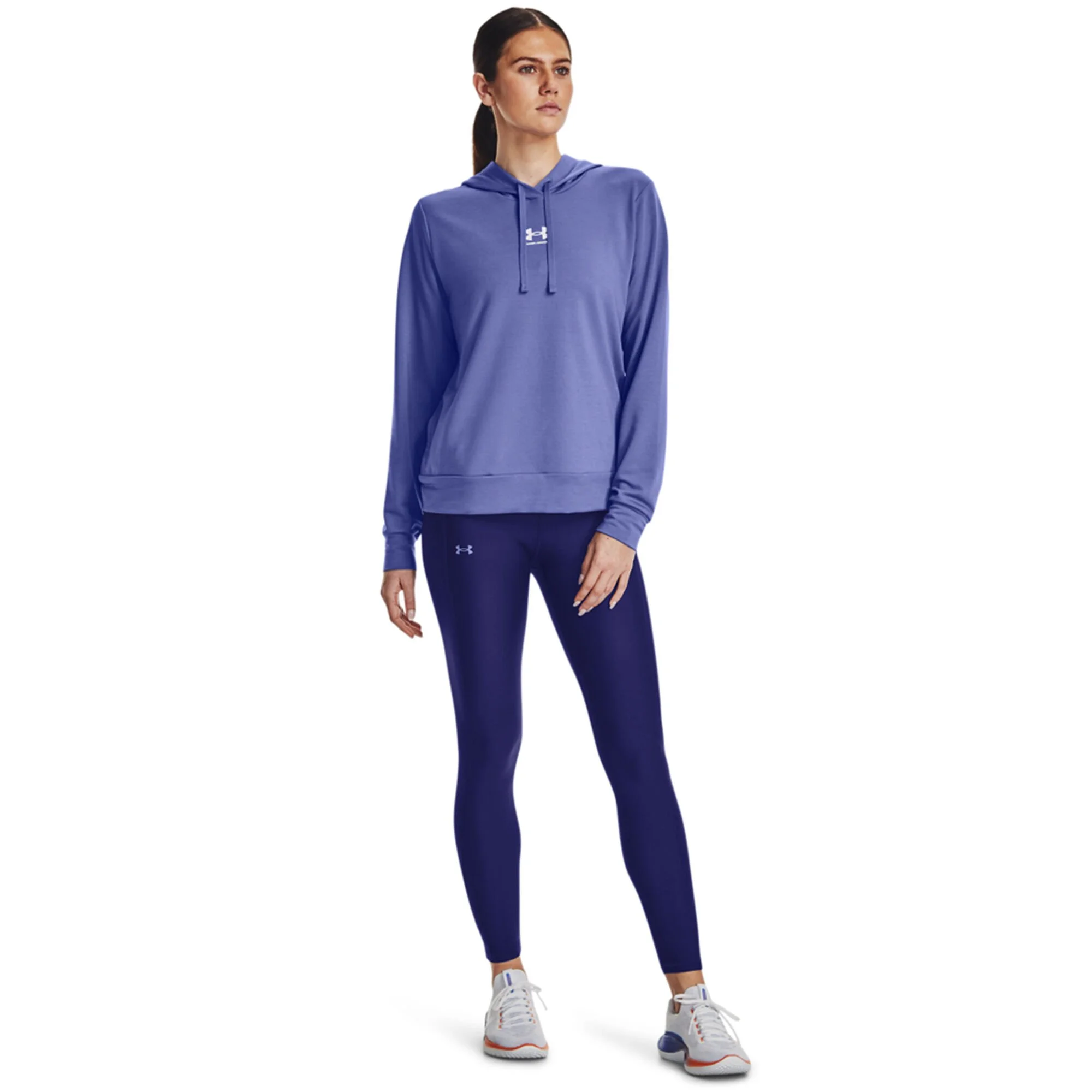 Under Armour Rival Terry Felpa Con Cappuccio Donna - Viola 5 Under Armour Rival Terry Felpa Con Cappuccio Donna - Viola - immagine 5