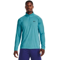 Under Armour Tech 2.0 Half-Zip Warm Up Manica Lunga Uomini - Turchese -Negozio di articoli sportivi da tennis 08520000 13