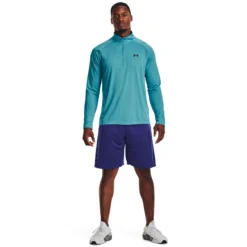 Under Armour Tech 2.0 Half-Zip Warm Up Manica Lunga Uomini - Turchese -Negozio di articoli sportivi da tennis 08520000 15