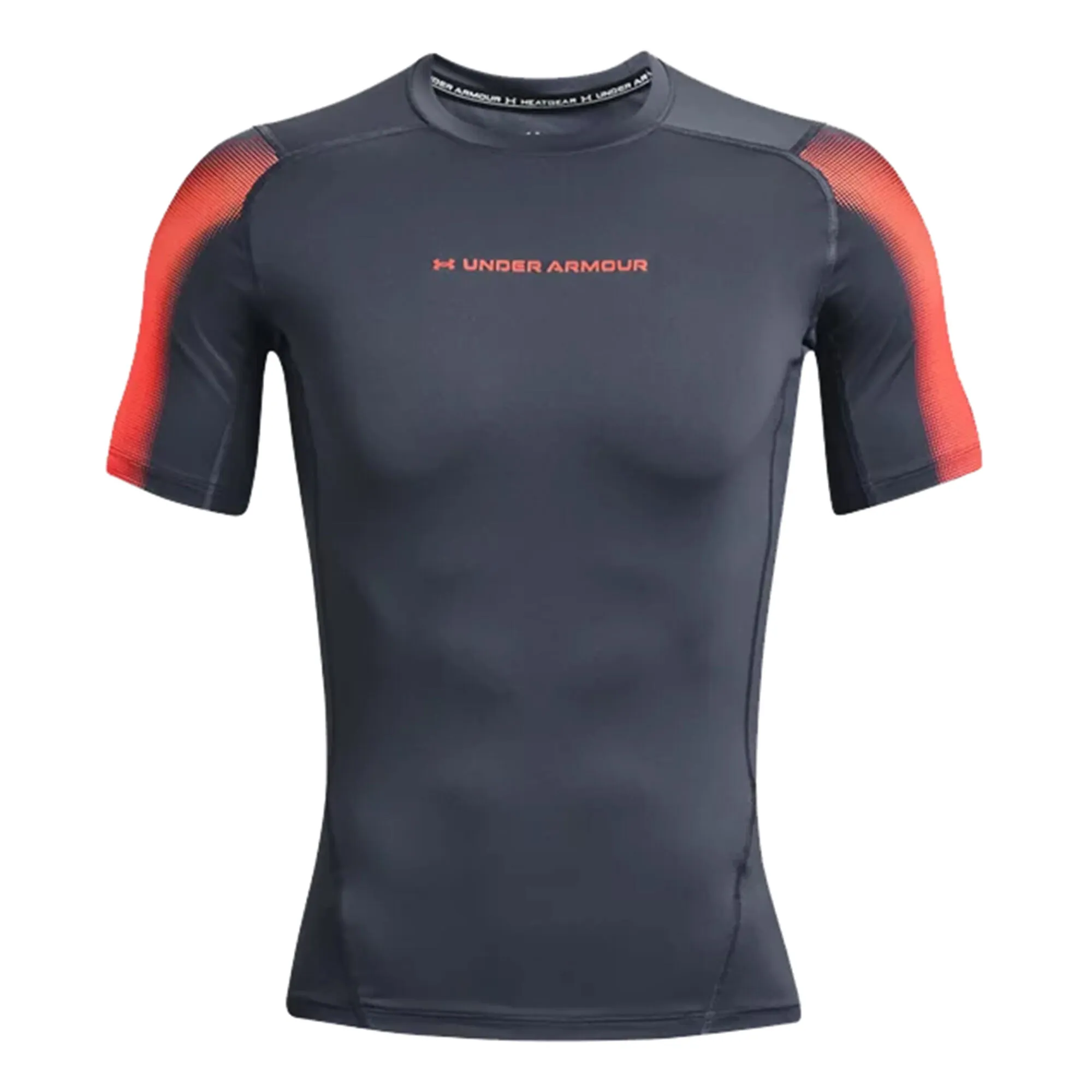 Under Armour Heatgear Novelty Maglietta Uomini - Grigio Scuro, Arancione 1 Under Armour Heatgear Novelty Maglietta Uomini - Grigio Scuro, Arancione