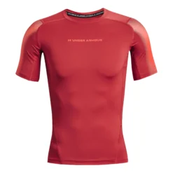 Under Armour Heatgear Novelty Maglietta Uomini - Rosso, Arancione