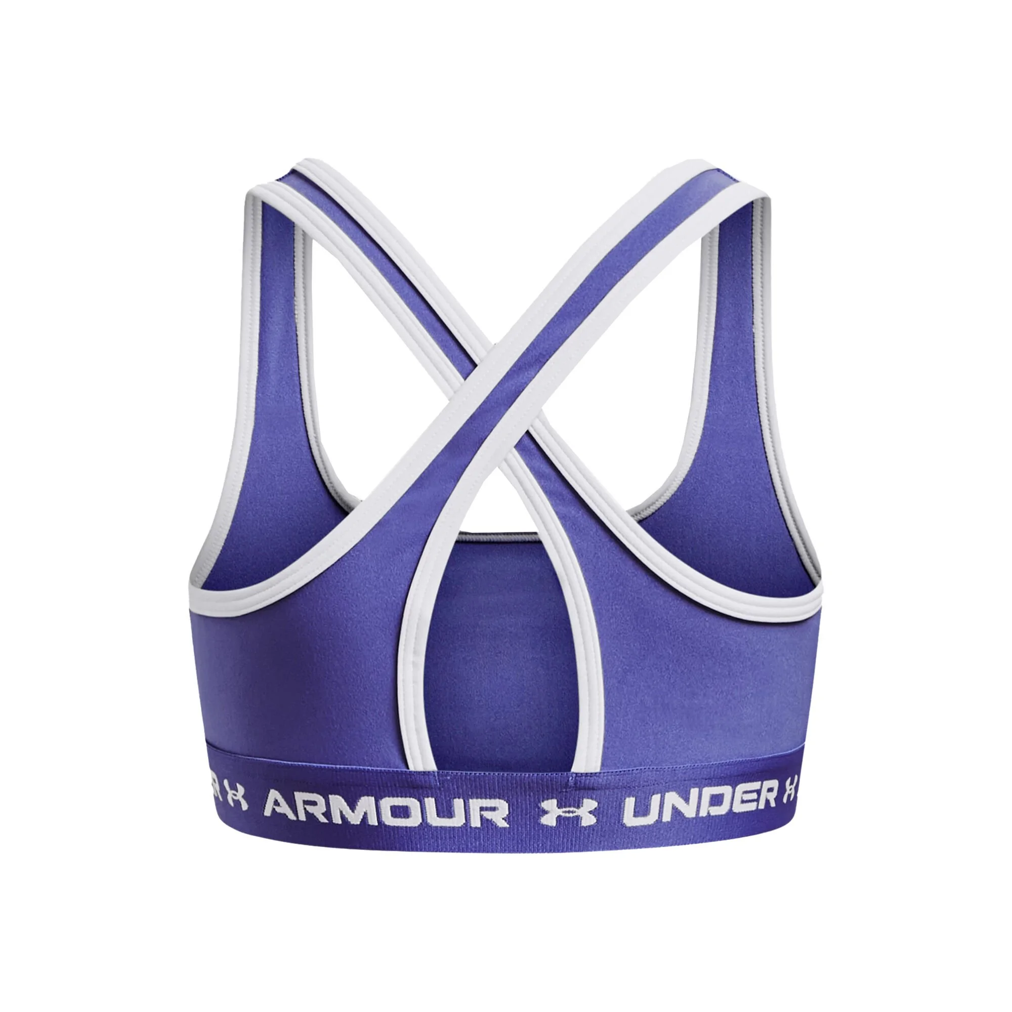 Under Armour Crossback Mid Solid Reggiseni Sportivi Ragazze - Viola, Bianco 2 Under Armour Crossback Mid Solid Reggiseni Sportivi Ragazze - Viola, Bianco - immagine 2