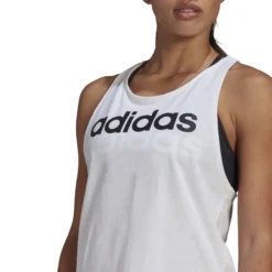 ADIDAS Linear Canottiera Donna - Bianco, Nero -Negozio di articoli sportivi da tennis 14398000 14
