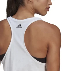 ADIDAS Linear Canottiera Donna - Bianco, Nero -Negozio di articoli sportivi da tennis 14398000 15