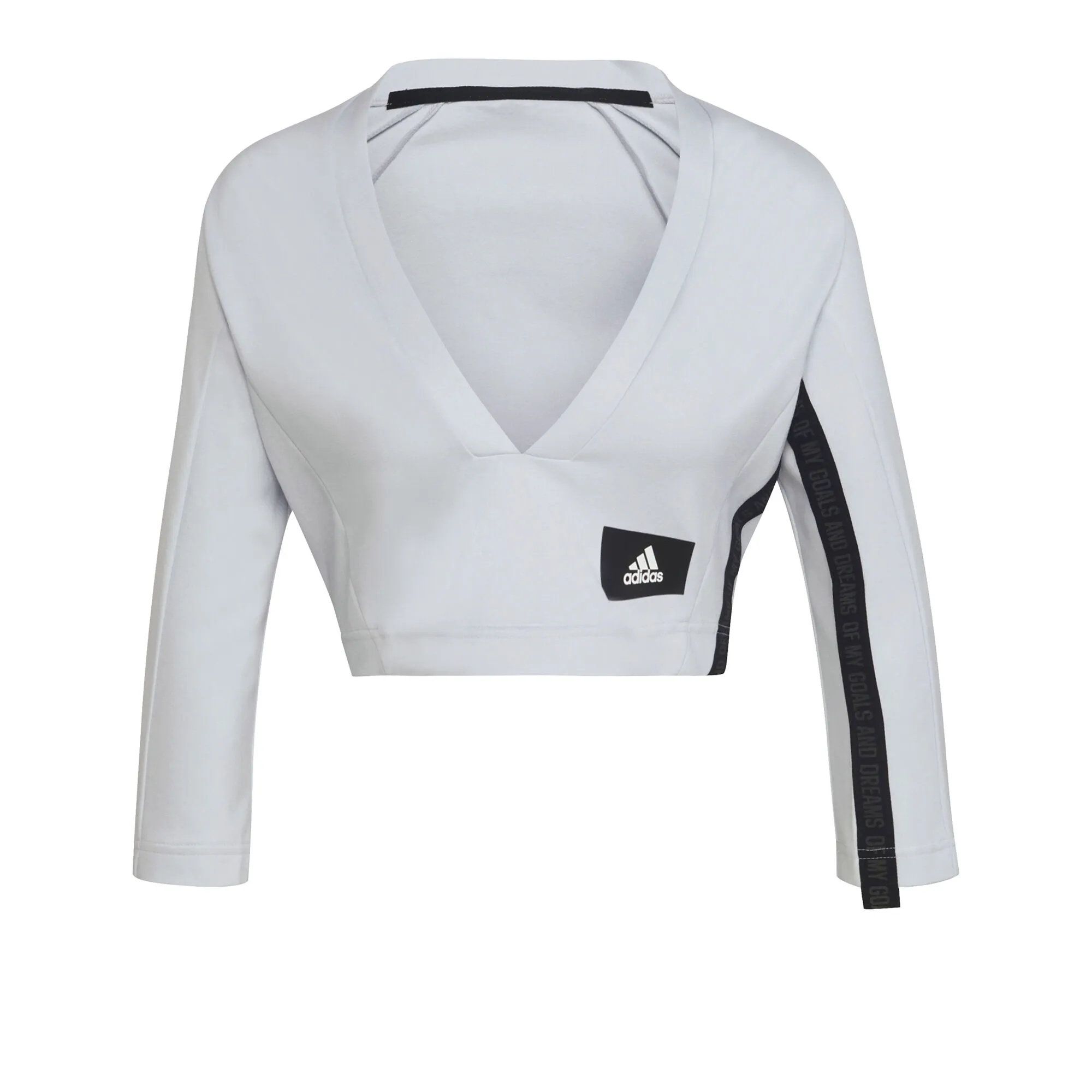 ADIDAS Mission Victory Cropped Manica Lunga Donna - Grigio 1 ADIDAS Mission Victory Cropped Manica Lunga Donna - Grigio