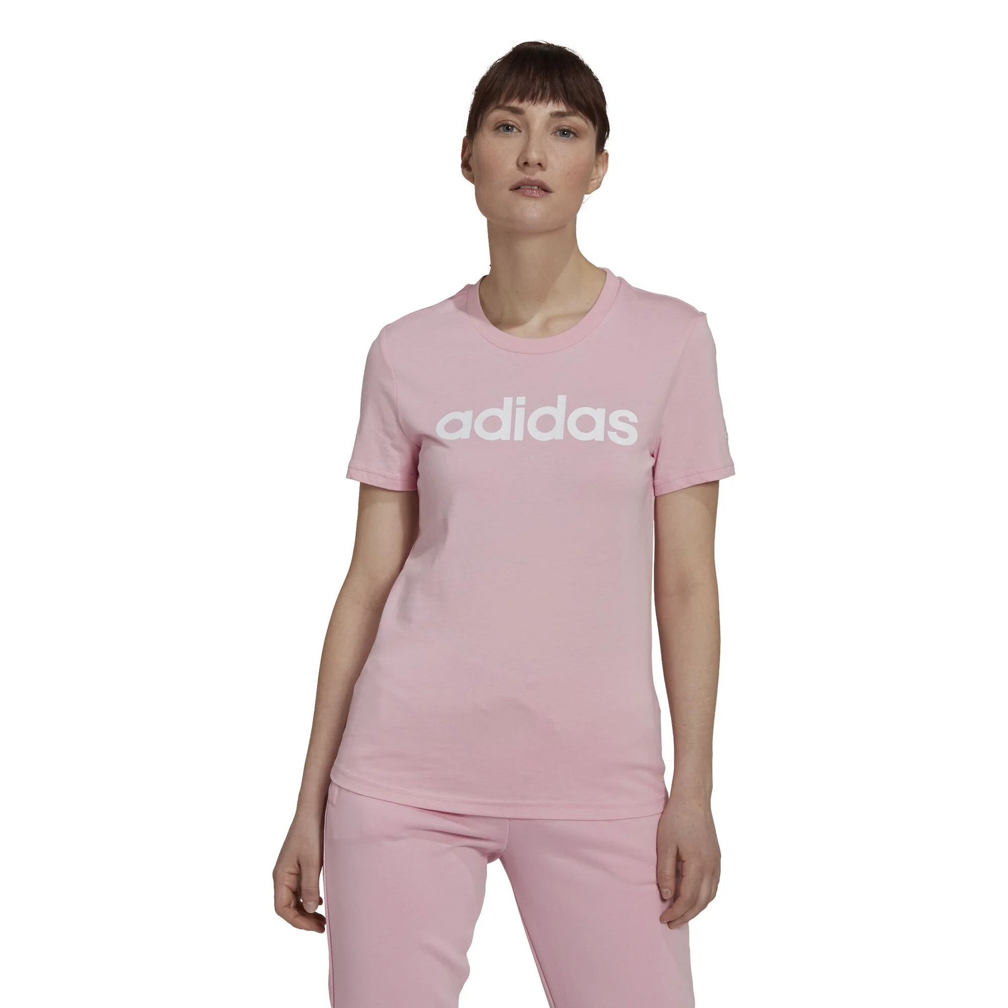 ADIDAS Linear Maglietta Donna - Rosa 2 ADIDAS Linear Maglietta Donna - Rosa - immagine 2