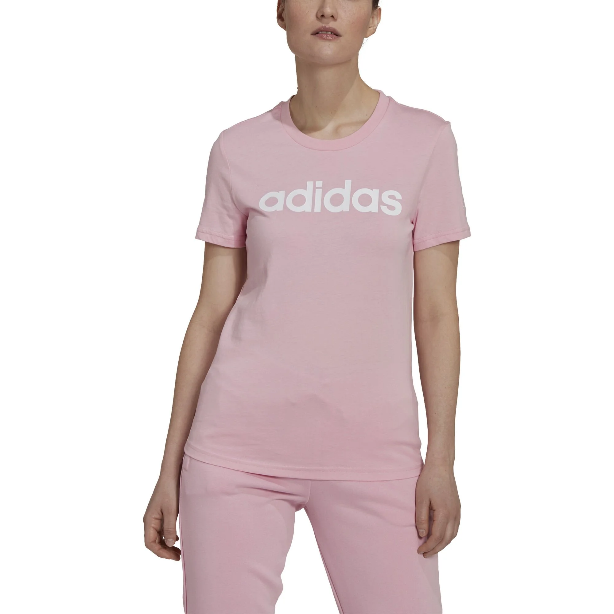 ADIDAS Linear Maglietta Donna - Rosa 4 ADIDAS Linear Maglietta Donna - Rosa - immagine 4