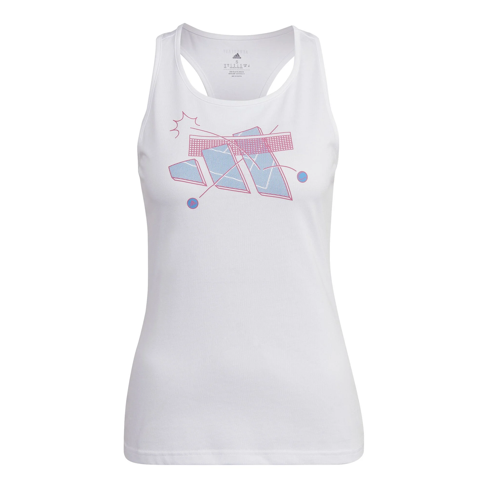ADIDAS Cat Graphic Canottiera Donna - Bianco 1 ADIDAS Cat Graphic Canottiera Donna - Bianco