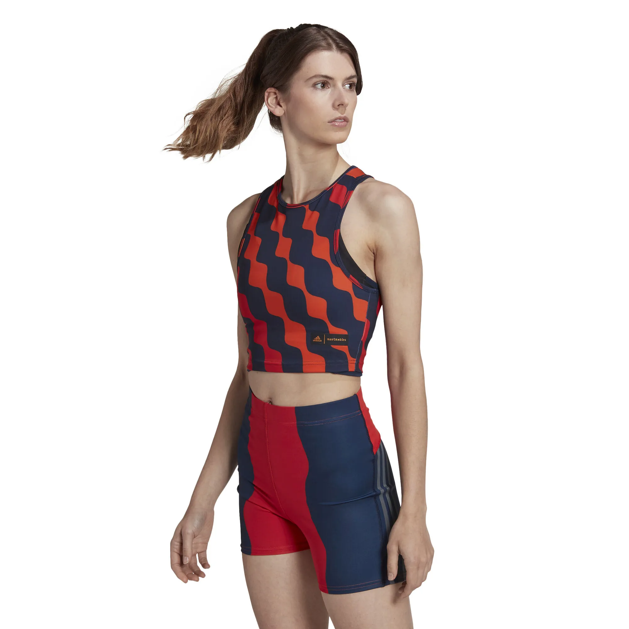 ADIDAS Marimekko Icons Canottiera Donna - Arancione, Blu 2 ADIDAS Marimekko Icons Canottiera Donna - Arancione, Blu - immagine 2