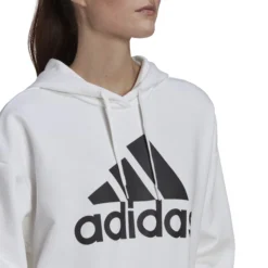 ADIDAS Essentials Logo Boyfriend Fleece Felpa Con Cappuccio Donna - Bianco -Negozio di articoli sportivi da tennis 17732000 17