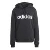 ADIDAS Essentials Linear Felpa Con Cappuccio Donna - Nero, Bianco