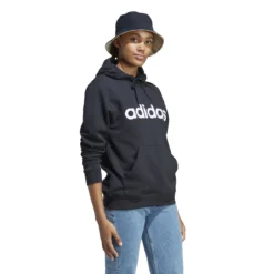 ADIDAS Essentials Linear Felpa Con Cappuccio Donna - Nero, Bianco -Negozio di articoli sportivi da tennis 17759000 15