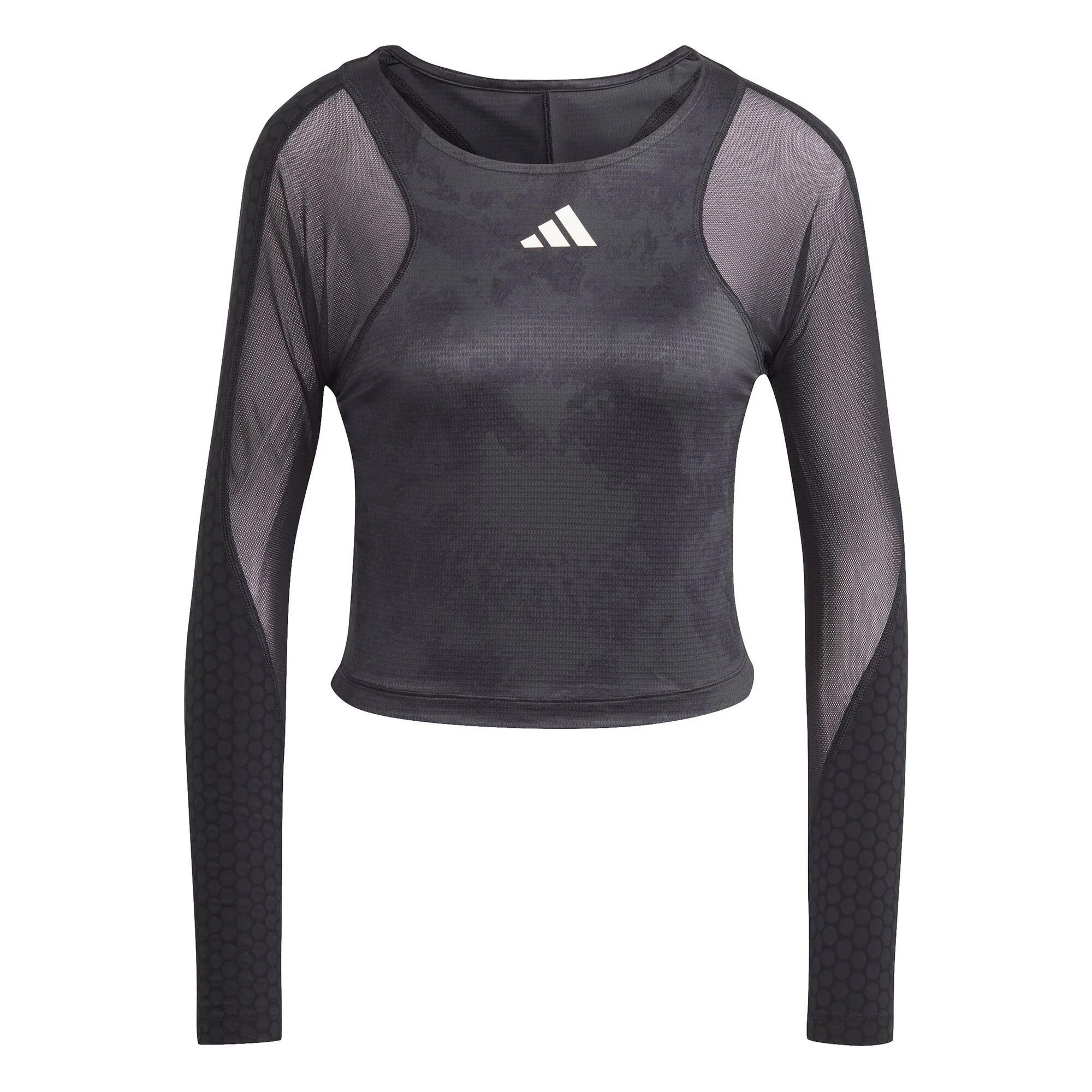 ADIDAS Paris Crop Manica Lunga Donna - Grigio Scuro, Nero 1 ADIDAS Paris Crop Manica Lunga Donna - Grigio Scuro, Nero