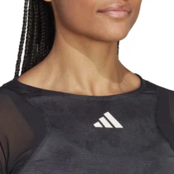 ADIDAS Paris Crop Manica Lunga Donna - Grigio Scuro, Nero 11 ADIDAS Paris Crop Manica Lunga Donna - Grigio Scuro, Nero -Negozio di articoli sportivi da tennis 17825000 16
