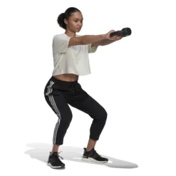 ADIDAS AEROREADY Made4Training Knit 3-Stripes Tapered Pantalone Da Allenamento Donna - Nero, Bianco -Negozio di articoli sportivi da tennis 17832000 15