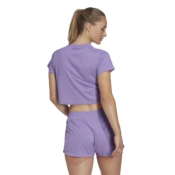 ADIDAS Essentials AEROREADY Train 3 Bar Logo Crop Maglietta Donna - Lilla -Negozio di articoli sportivi da tennis 17845000 14