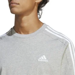 ADIDAS Essentials Single Jersey 3-Stripes Maglietta Uomini - Grigio Chiaro, Bianco -Negozio di articoli sportivi da tennis 17893000 16