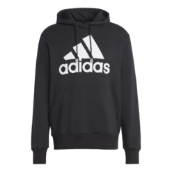 ADIDAS Essentials French Terry Big Logo Felpa Con Cappuccio Uomini - Nero, Bianco