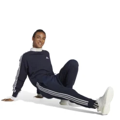 ADIDAS Essentials French Terry Tapered Cuff 3-Stripes Pantalone Da Allenamento Uomini - Blu Scuro, Bianco -Negozio di articoli sportivi da tennis 17902000 15