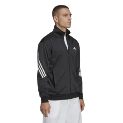 ADIDAS 3-Stripes Knit Giacca Da Allenamento Uomini - Nero, Bianco -Negozio di articoli sportivi da tennis 17954000 15