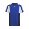 ADIDAS Colorblock 3-Stripes Regular Fit Maglietta Ragazzi - Blu, Bianco