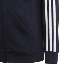 ADIDAS 3-Stripes Fleece Full-Zip Felpa Ragazzi - Blu Scuro, Bianco -Negozio di articoli sportivi da tennis 18065000 11