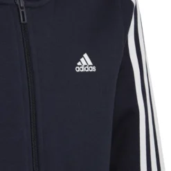 ADIDAS 3-Stripes Fleece Full-Zip Felpa Ragazzi - Blu Scuro, Bianco -Negozio di articoli sportivi da tennis 18065000 12