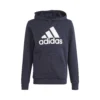 ADIDAS Big Logo Cotton Felpa Con Cappuccio Ragazzi - Blu Scuro, Bianco