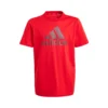 ADIDAS Big Logo Maglietta Ragazzi - Rosso, Nero