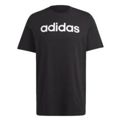ADIDAS LIN Singel Jersey Maglietta Uomini - Nero, Bianco
