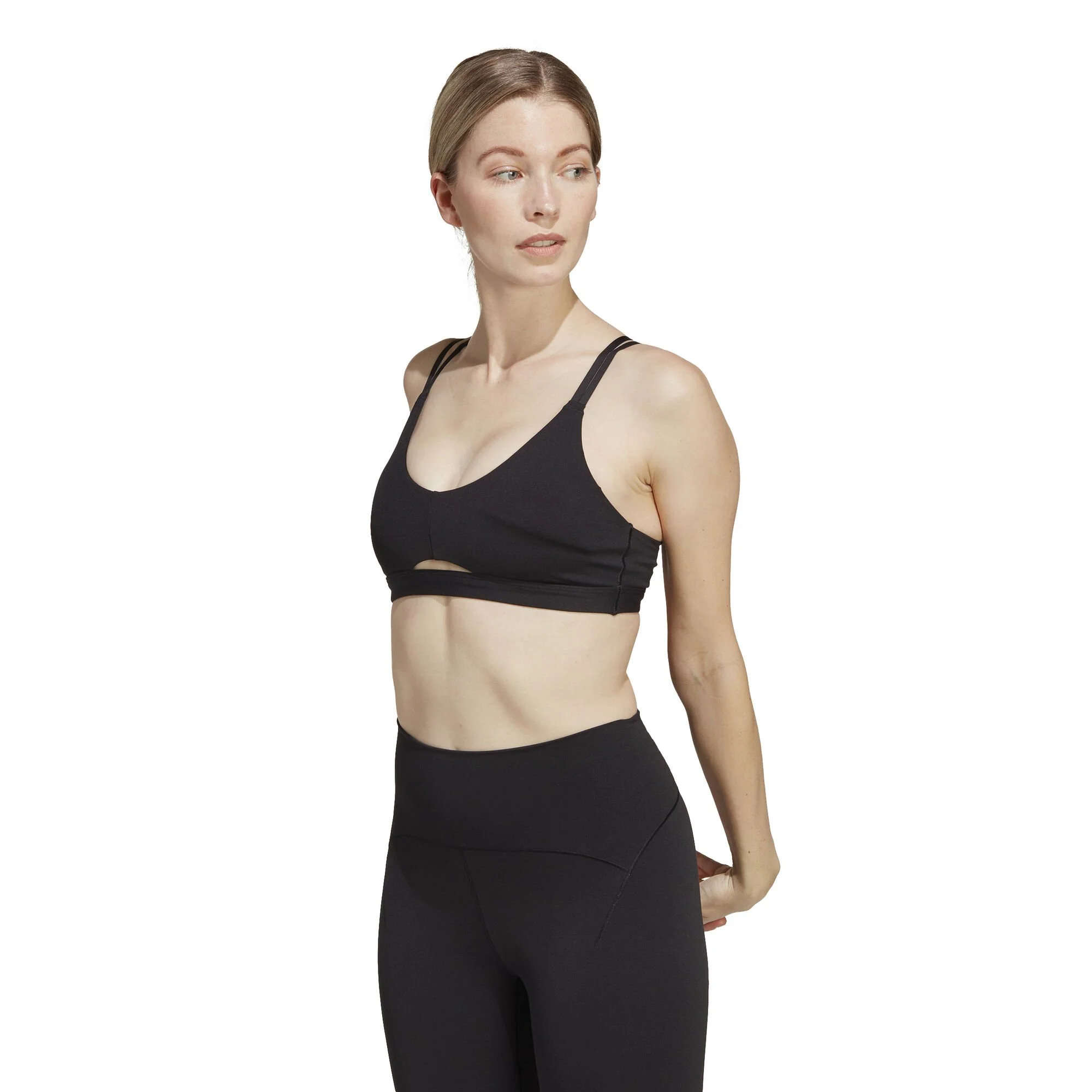 ADIDAS YO Long Studio Low-Support Reggiseni Sportivi Donna - Nero 3 ADIDAS YO Long Studio Low-Support Reggiseni Sportivi Donna - Nero - immagine 3